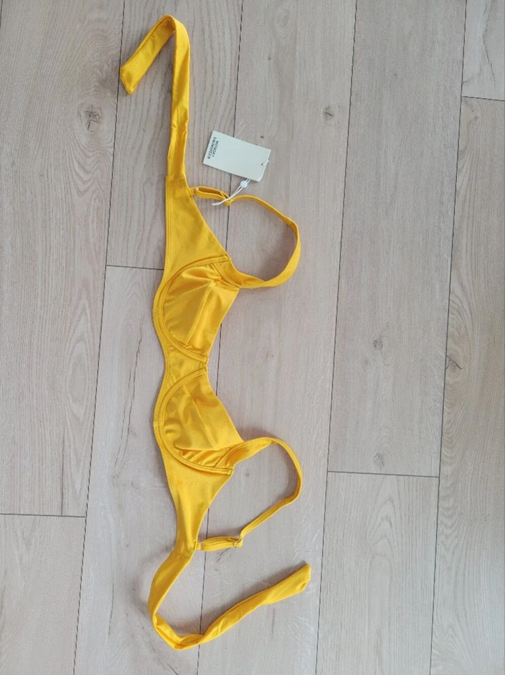 NWT Monday Swimwear Mango Gold Yellow Bikini Bathing Suit Set